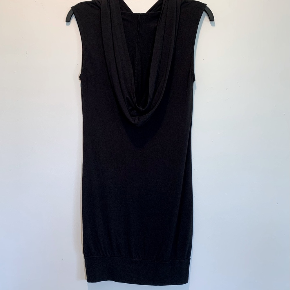 KillStar Hooded Sleeveless Black Mini Dress Tunic - Picture 4 of 8
